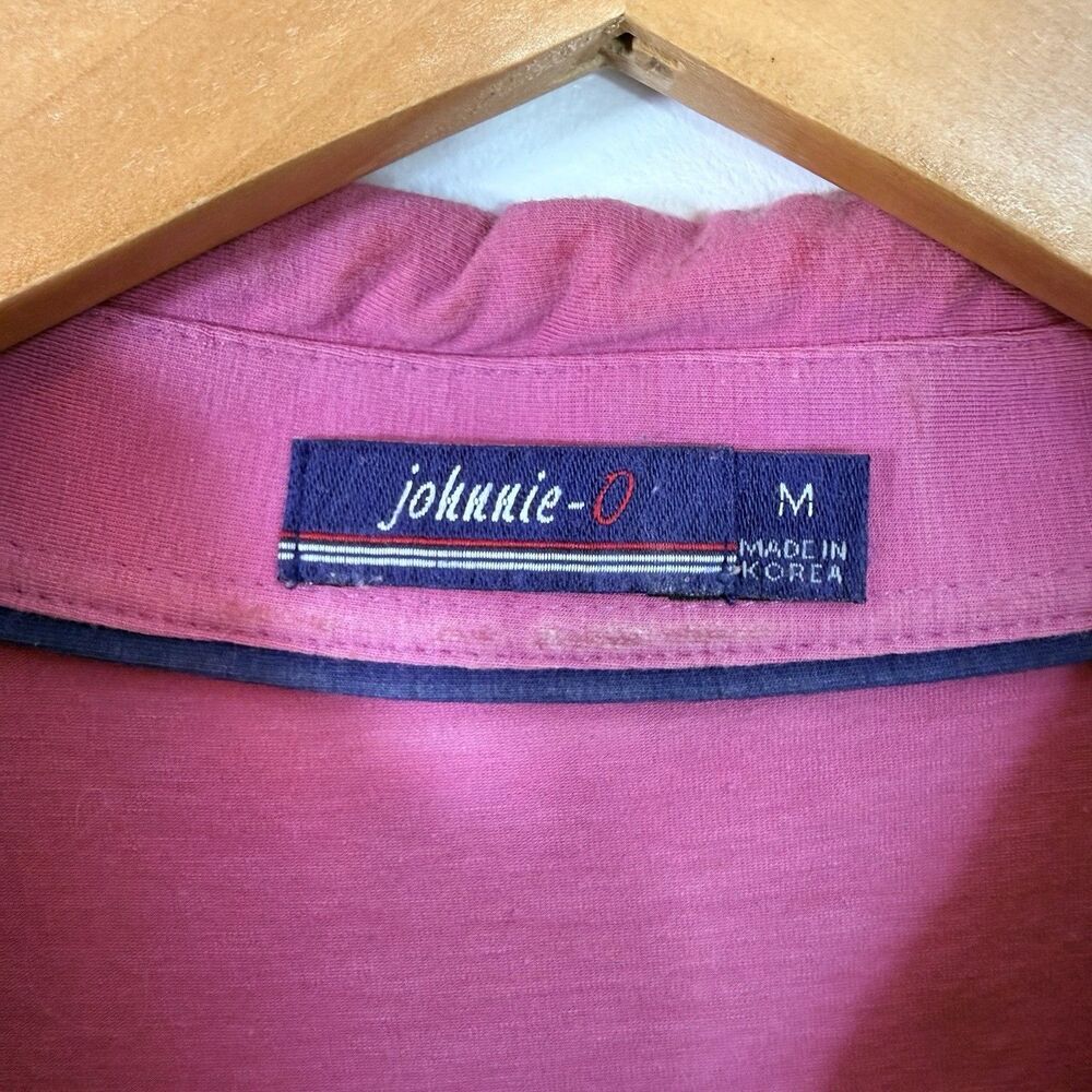 Johnnie O Polo Shirt Mens M Pink Red Logo Golf Club Short Sleeve - Picture 6 of 9